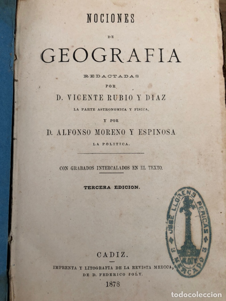Libros antiguos: NOCIONES DE GEOGRAF&Iacute;A - Foto 1