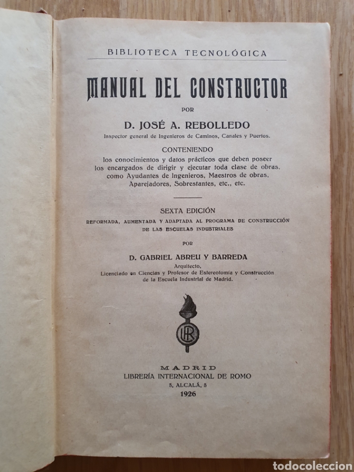 Libros antiguos: Manual del constructor 1926 - Foto 2