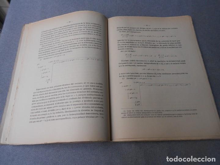 Libros antiguos: NOCIONES DE ALGEBRA - Foto 2