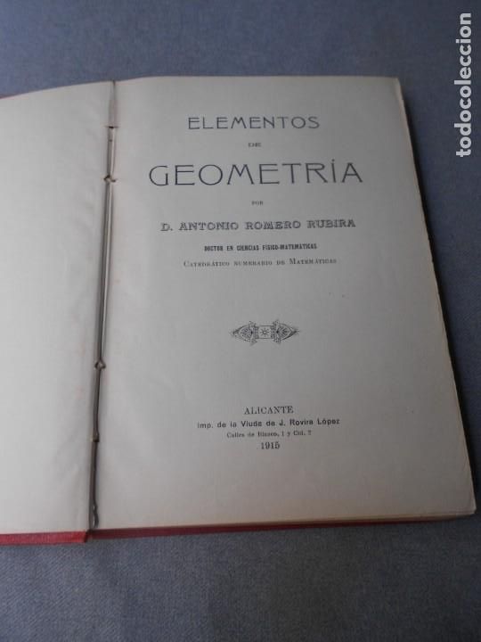Libros antiguos: ELEMENTOS DE GEOMETRIA - Foto 4