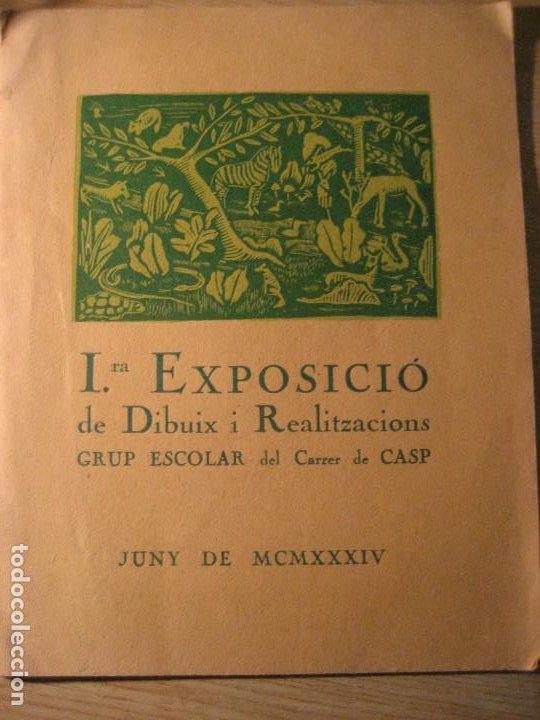 Libros antiguos: grup escolar carrer casp patronat barcelona exp dibuix . antigua revista escuela 1934 republica - Foto 1 - 221564450