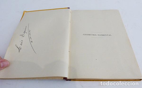 Libros antiguos: Libro Geometr&iacute;a elemental - Foto 2