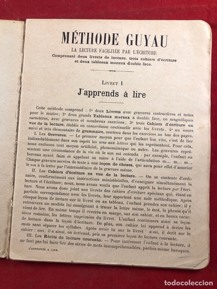 Libros antiguos: METHODE GUYAU LIVRET 1 - Foto 2