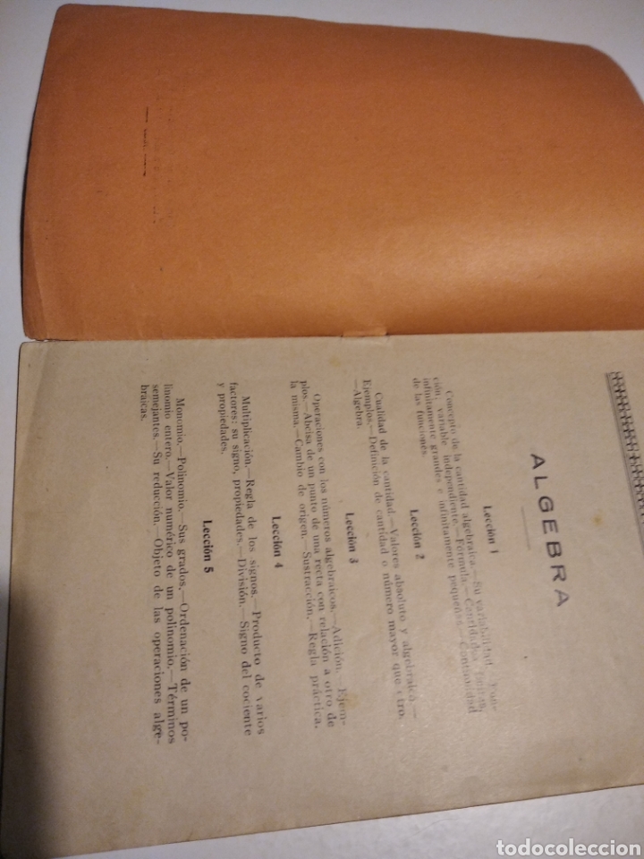 Libros antiguos: Programa de &Aacute;LGEBRA Y TRIGONOMETR&Iacute;A 1933 - Foto 3