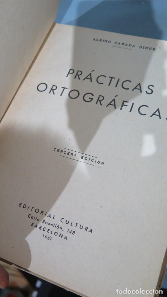 Libros antiguos: PRACTICAS ORTOGRAFICAS. ALBINO CA&Ntilde;ADA - Foto 2