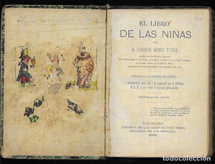 Libros antiguos: Libro de las Ni&ntilde;as. Rubi&oacute; y Ors, Joaqu&iacute;n. D. 1901 - Foto 1