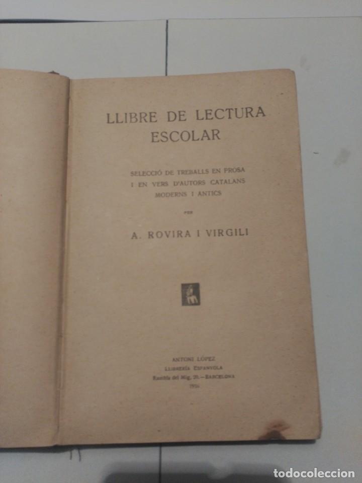 Libros antiguos: Llibre de Lectura Escolar - Foto 2