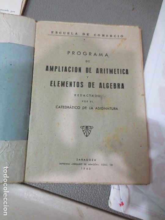 Libros antiguos: aplicacion de aritmetica y elementos de algebra. - Foto 1