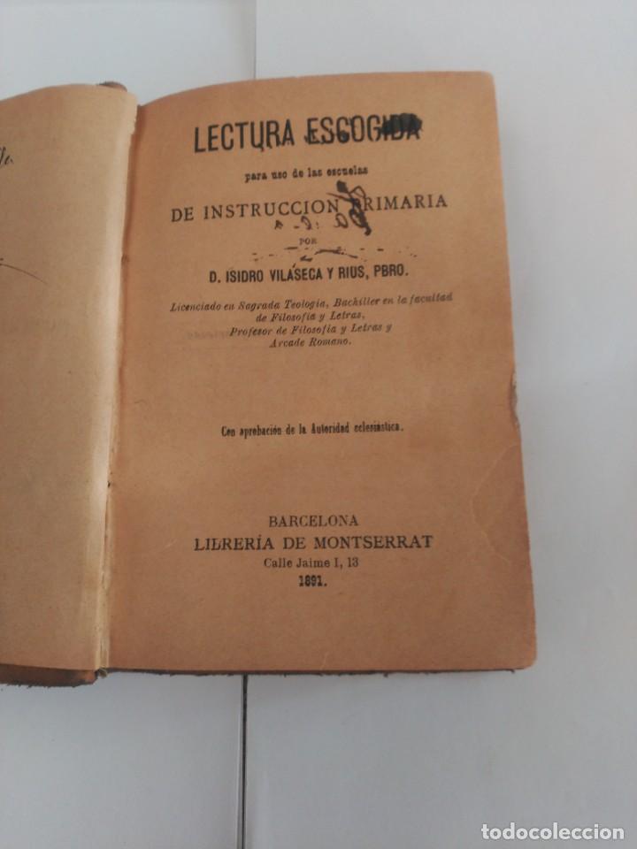 Libros antiguos: Lectura escogida Vilaseca - Foto 1