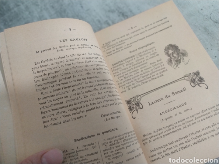 Libros antiguos: A. MIRONNEAU. CHOIX DE LECTURES. 1934 - Foto 6