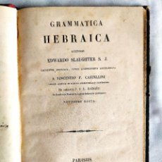Libros antiguos: PARÍS 1857 - GRAMMATICA HEBRAICA