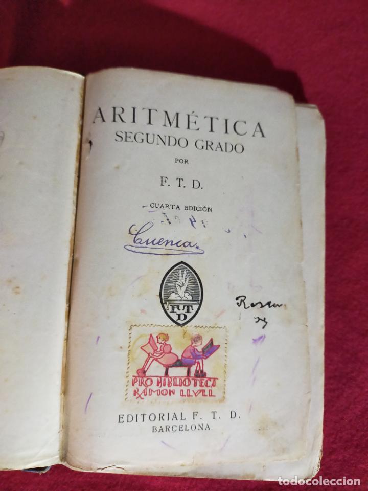 Libros antiguos: ARITM&Eacute;TICA SEGUNDO GRADO - Foto 4