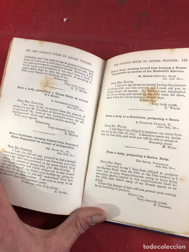 Libros antiguos: THE CORRECT GUIDE TO LETTER WRITING - Foto 2