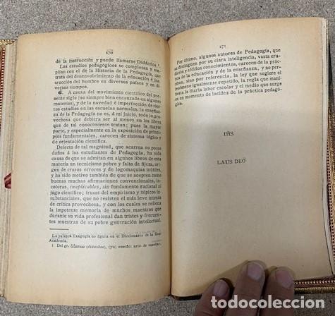Libros antiguos: TRATADO ELEMENTAL DE PEDAGOG&Iacute;A - 1900 - Foto 5