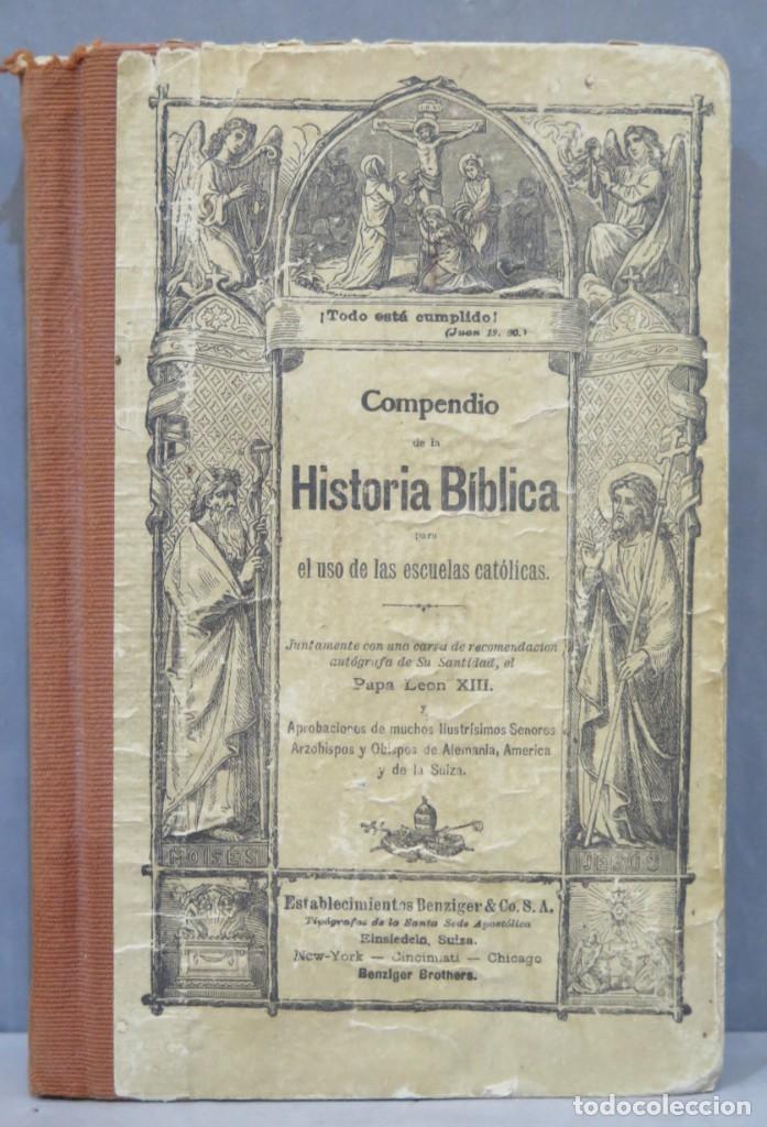 Libros antiguos: 1883.- COMPENDIO DE LA HISTORIA BIBLICA. L.C. BUSINGER. BENZINGER - Foto 1