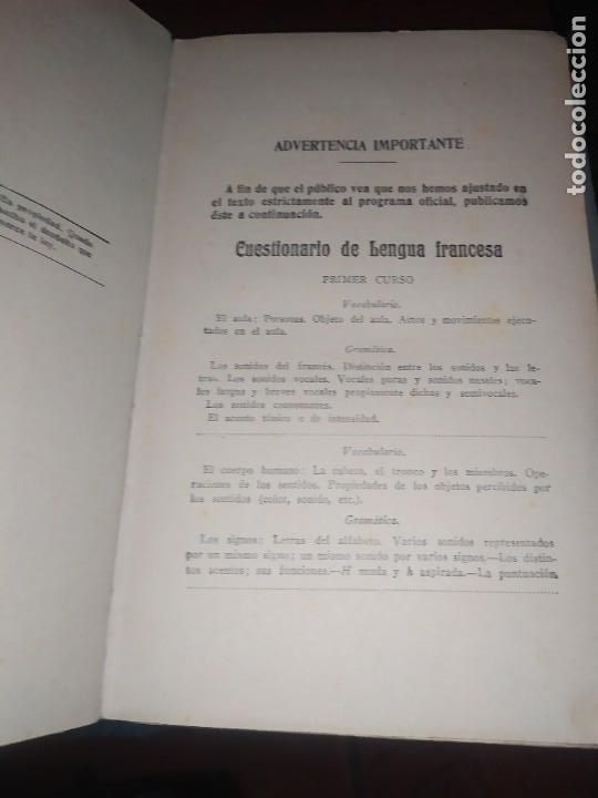 Libros antiguos: LENGUA FRANCESA PRIMER CURSO CON EL PROGRAMA E.UGARTE BLASCO CUARTA EDICI&Oacute;N 1929 - Foto 13