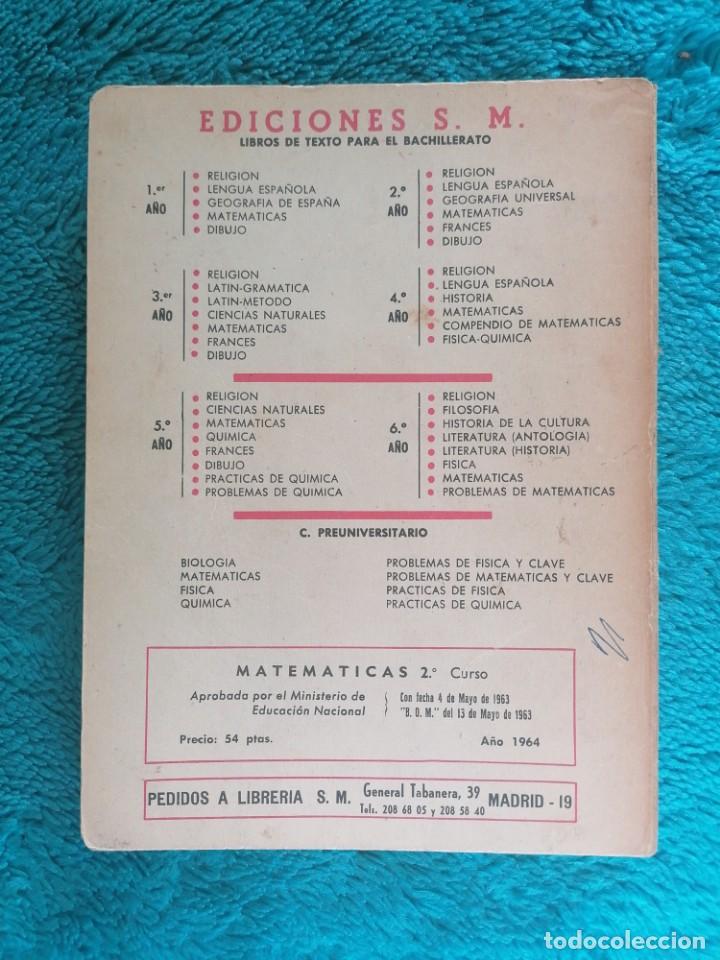 Libros antiguos: MATEM&Aacute;TICAS SEGUNDO CURSO - Foto 2