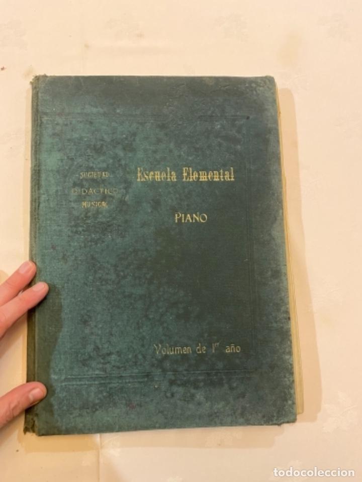 Libros antiguos: Escuela elemental de piano 1 edicion - Foto 1
