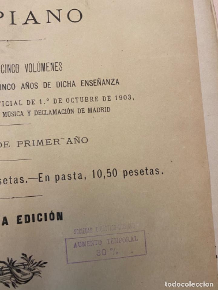 Libros antiguos: Escuela elemental de piano 1 edicion - Foto 4