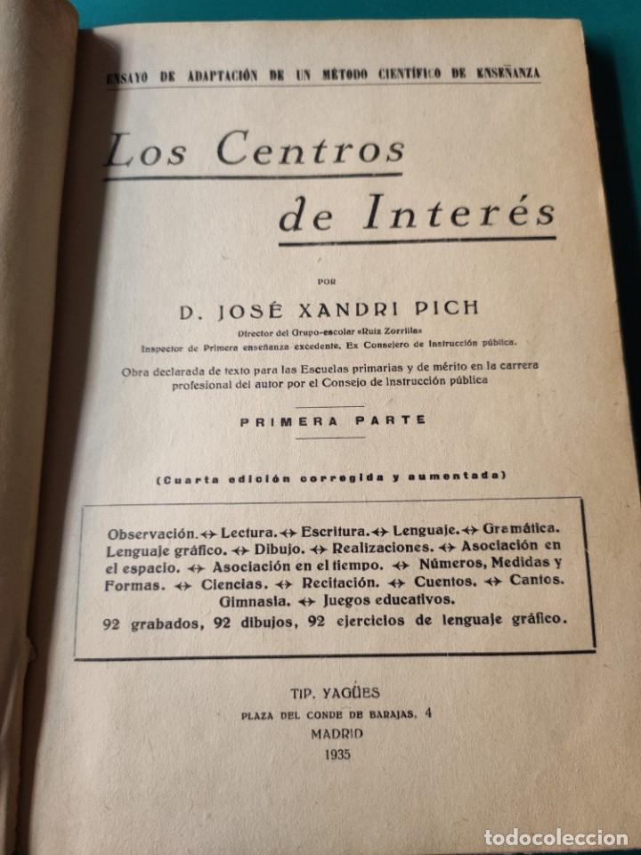 Libros antiguos: Los centros de inter&eacute;s. 1935. - Foto 4