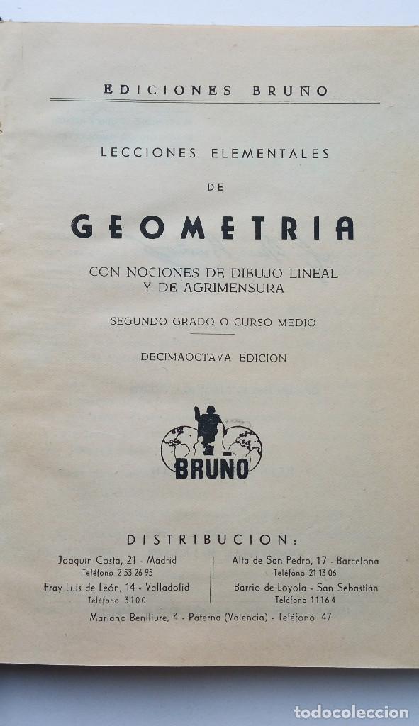 Libros antiguos: 3 Libros de Geometr&iacute;a Ediciones Bru&ntilde;o - Foto 5