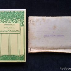Libros antiguos: NOCIONES DE ECONOMÍA SOCIAL, P. ERNESTO GUITART. 3ª ED. TIPOGRAFÍA CATOLICA CASALS, 1927 + PROGRAMA