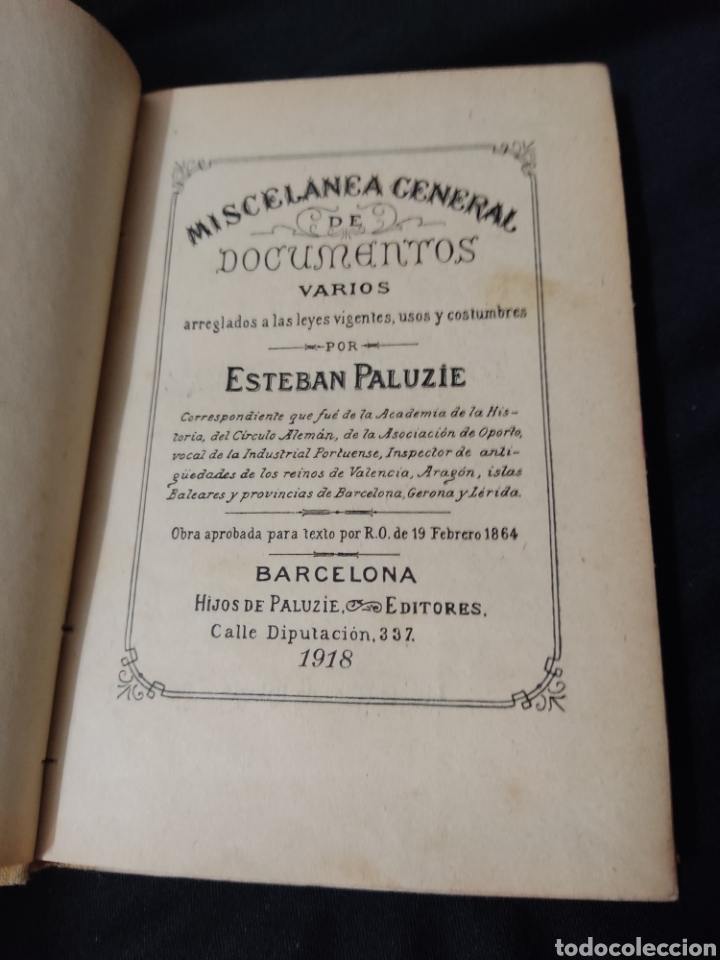 Libros antiguos: Miscel&aacute;nea de documentos Paluzie 1918 - Foto 2