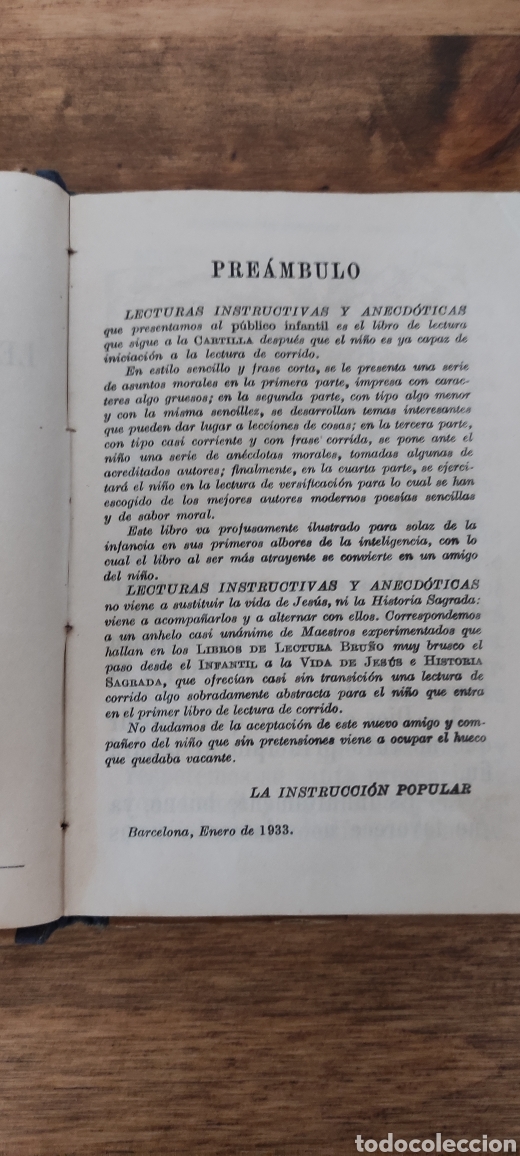 Libros antiguos: Lecturas Instructivas Y Anecd&oacute;ticas, 1933 - Foto 3