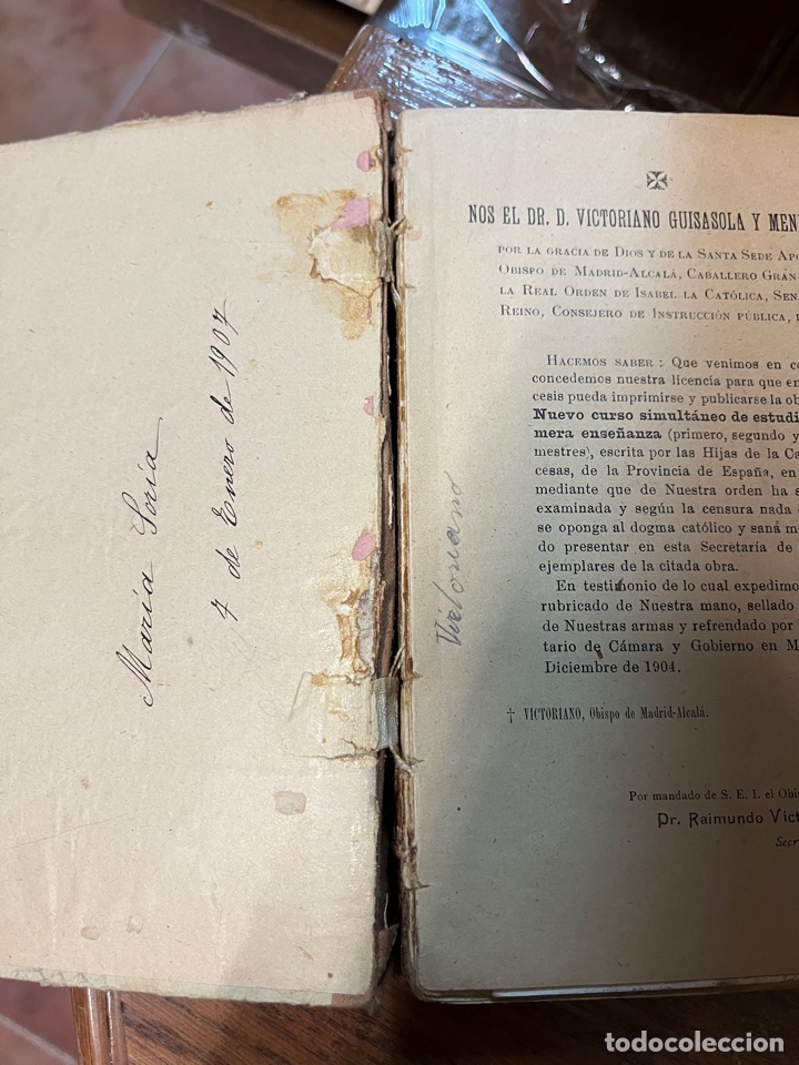 Libros antiguos: Curso simult&aacute;neo de Estudios de Primera Ense&ntilde;anza - Foto 2