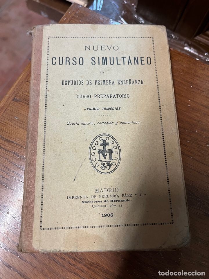 Libros antiguos: Curso simult&aacute;neo de Estudios de Primera Ense&ntilde;anza - Foto 1