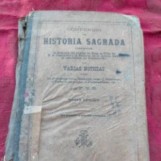 Libros antiguos: COMPENDIO DE HISTORIA SAGRADA CON VARIAS NOTICIAS FTD SARRIÁ BARCELONA 1894