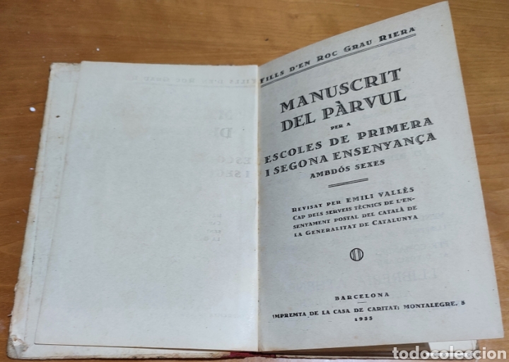 Libros antiguos: Manuscrits del Parvul.1933 - Foto 5