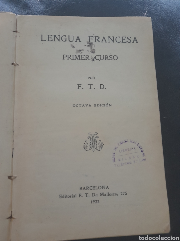 Libros antiguos: Lengua francesa. Primer grado - Foto 3