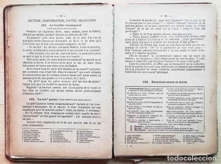 Libros antiguos: A. Perrier. Lengua francesa. Curso elemental. 1916 - Foto 3