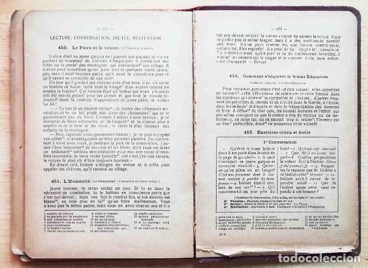 Libros antiguos: A. Perrier. Lengua francesa. Curso elemental. 1916 - Foto 4