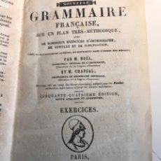 Libros antiguos: LIVRE. GRAMMAIRE FRANÇAISE. NOËL ET CHAPSAL. PARÍS, 1874