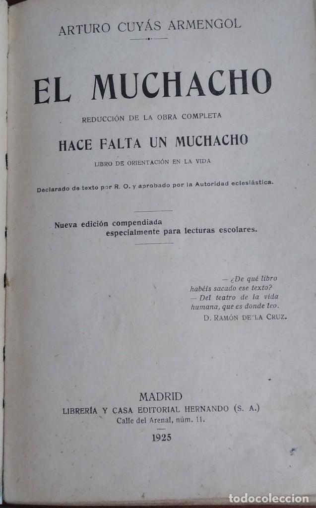 Libros antiguos: EL MUCHACHO - Foto 2