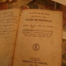 Libros antiguos: RVPR P90 PERGAMINO CUENTAS HECHAS ÚTILES TODA CLASE PERSONAS. .BARREME. BARCELONA 1824