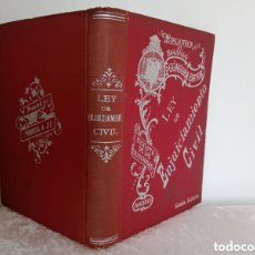 Libros antiguos: LEY DE ENJUICIAMIENTO CIVIL DE 3 DE ENERO DE 1881 , ED. GÓNGORA 1899. Lote 363086865