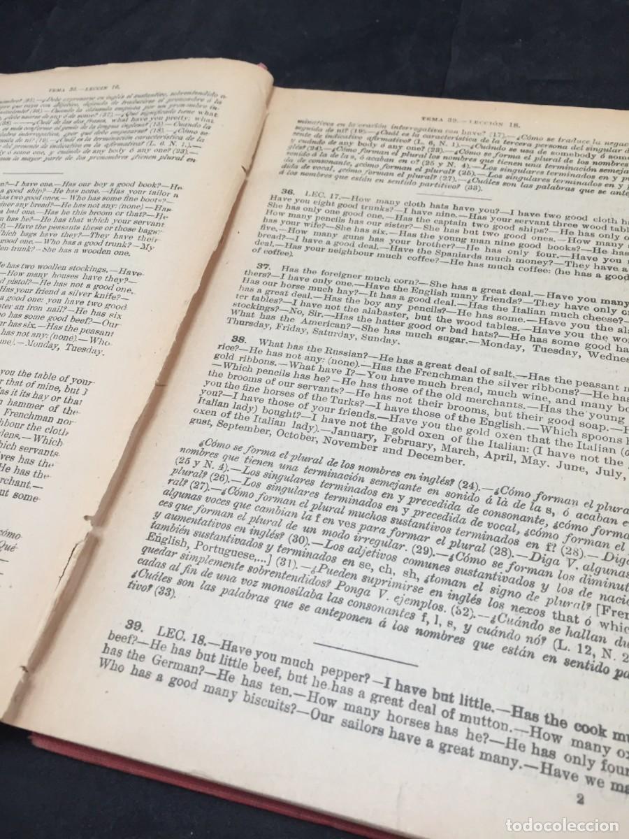 Libros antiguos: Gram&aacute;tica Inglesa. Clave de los Temas. Ollendorff. 1918. - Foto 5