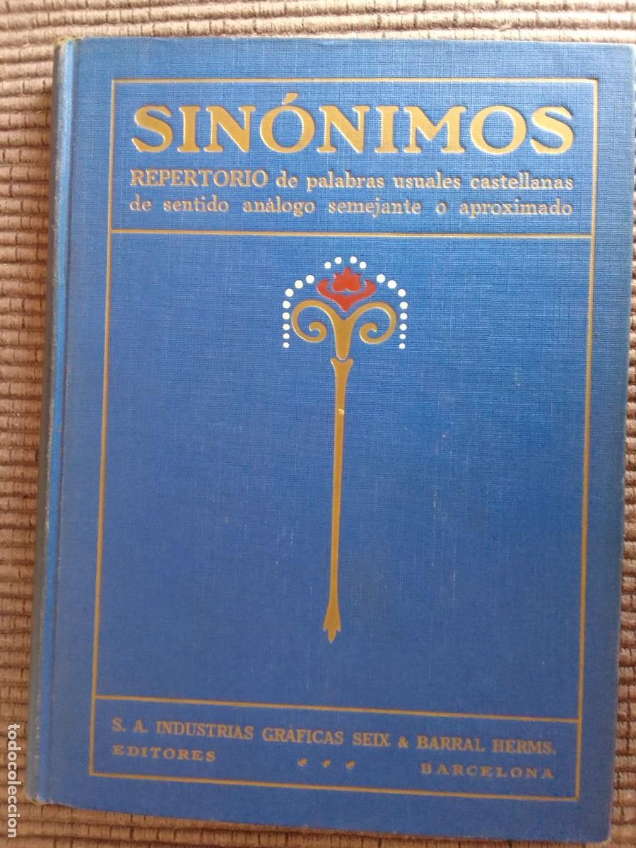 Libros antiguos: SINONIMOS. SEIX BARRAL 1921. - Foto 1