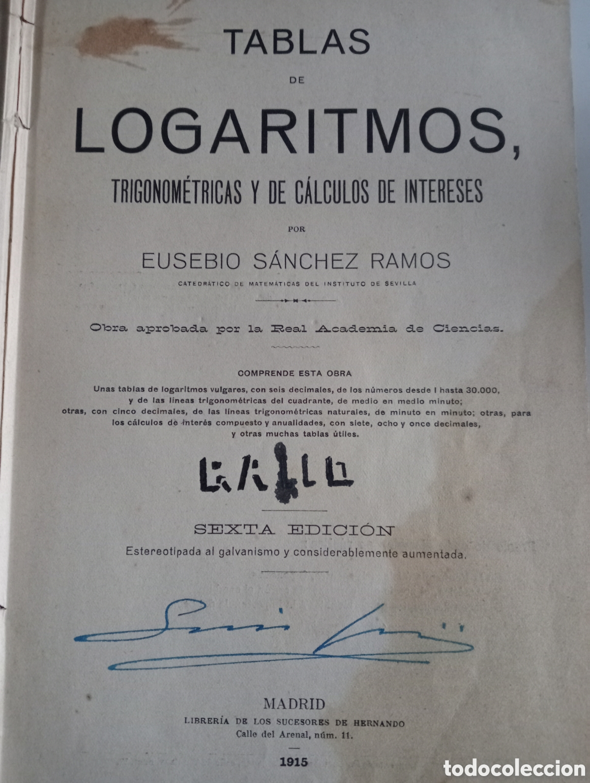 Libros antiguos: Tablas de logaritmos - Foto 2