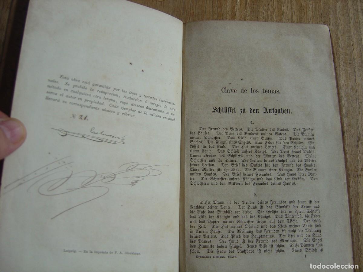 Libros antiguos: GRAM&Aacute;TICA ALEMANA. 1868. - Foto 4
