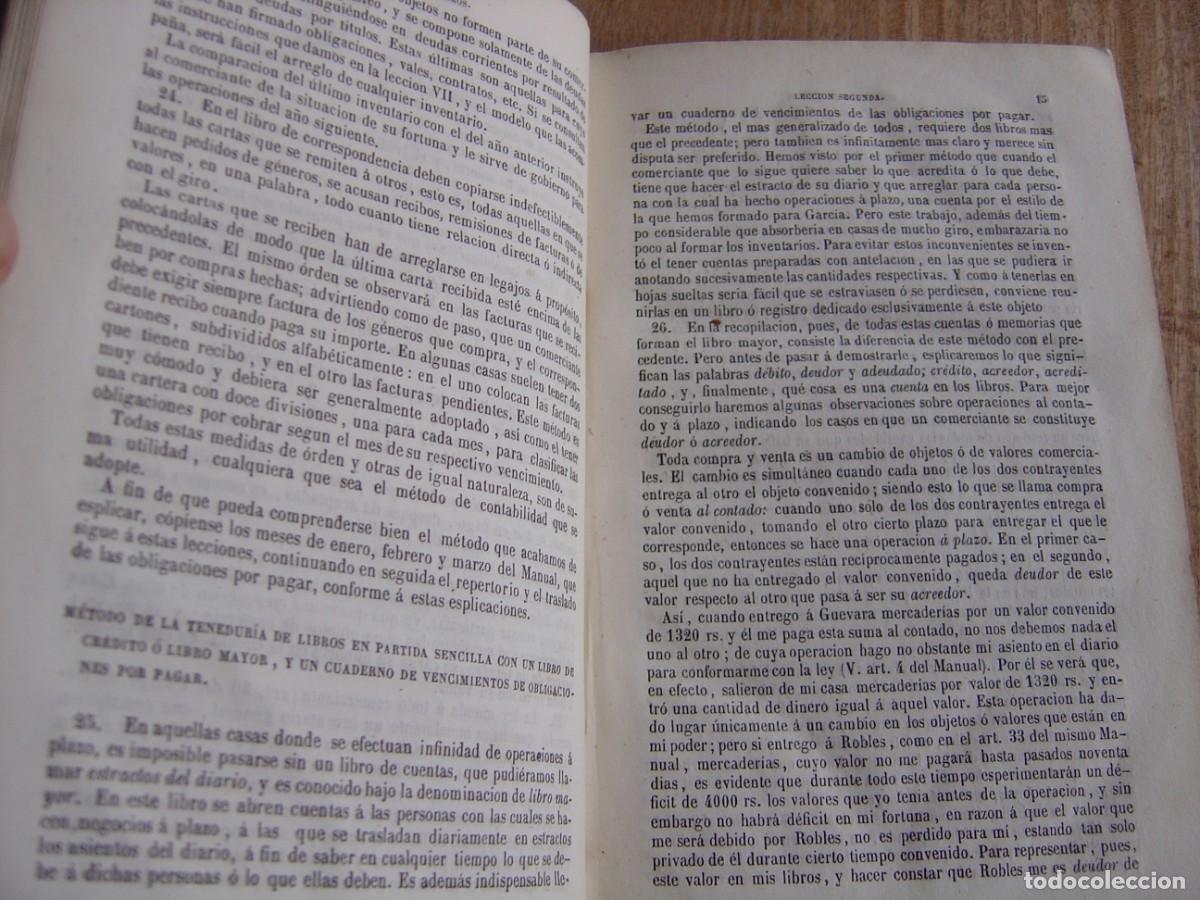 Libros antiguos: LA TENEDUR&Iacute;A DE LIBROS. 1859. - Foto 6