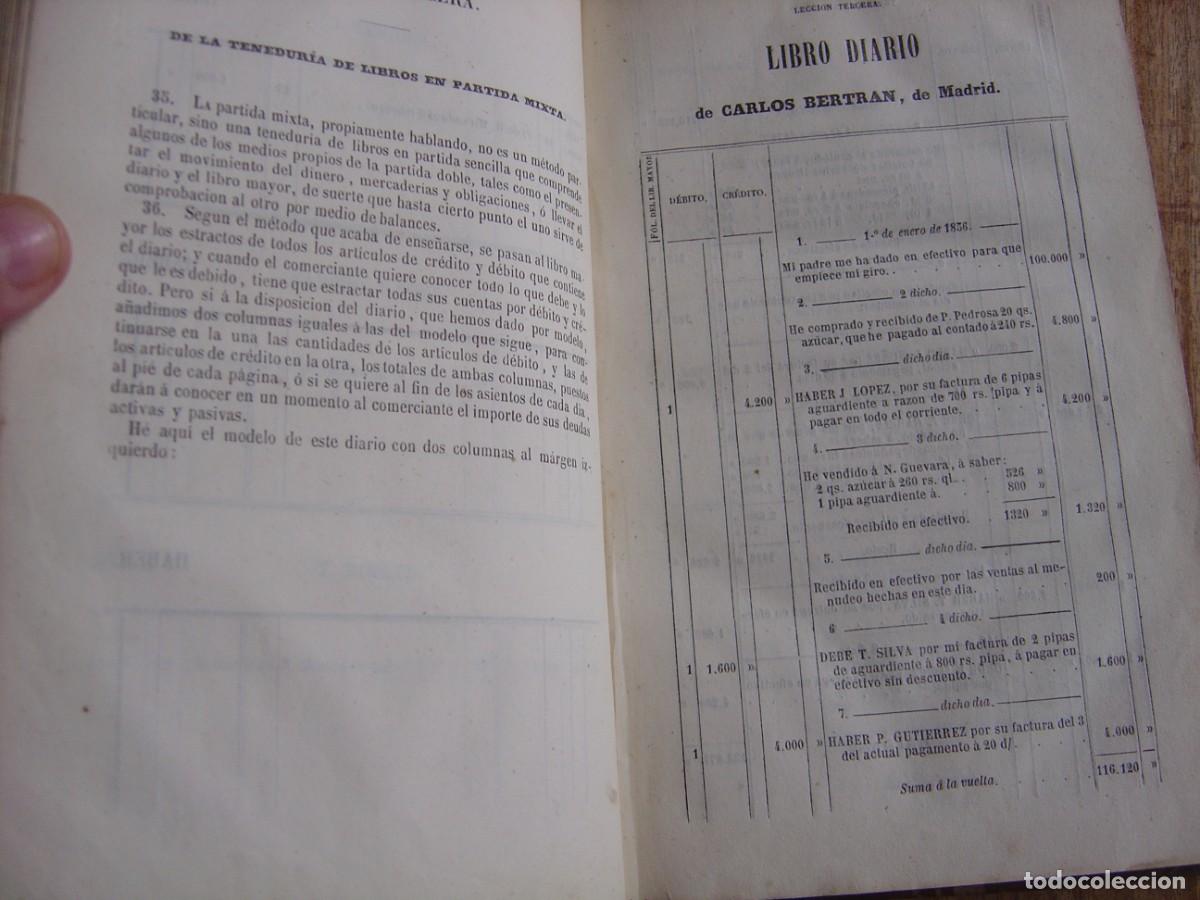 Libros antiguos: LA TENEDUR&Iacute;A DE LIBROS. 1859. - Foto 8
