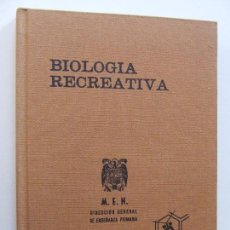 Libros antiguos: LIBRO DE TEXTO BIOLOGIA RECREATIVA ETHER HANAUER MINISTERIO DE EDUCACION NACIONAL SANTILLANA 1964