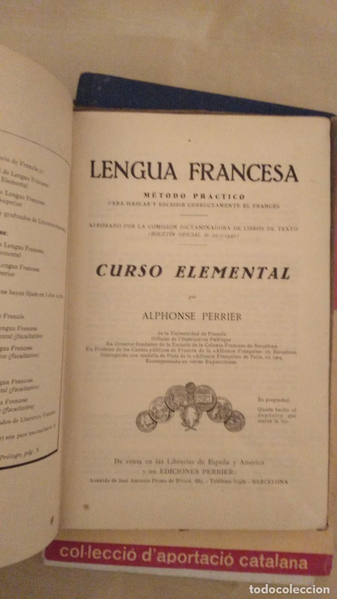 Libros antiguos: Lengua francesa. Curso elemental - Foto 1
