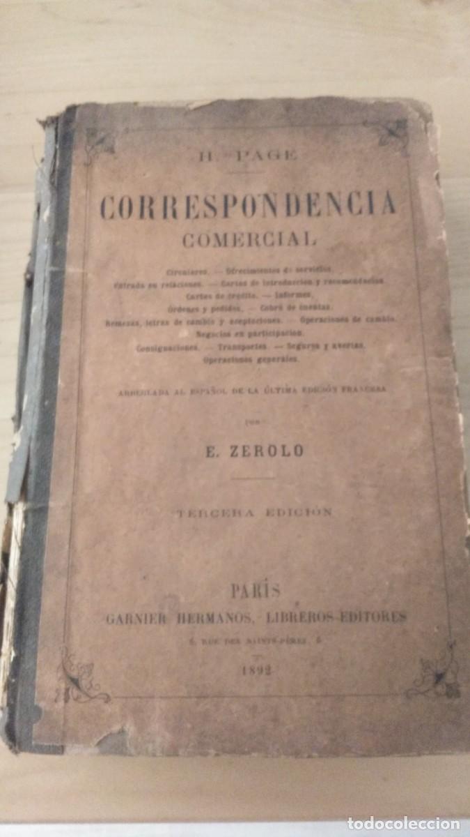 Libros antiguos: Correspondencia comercial - Foto 1