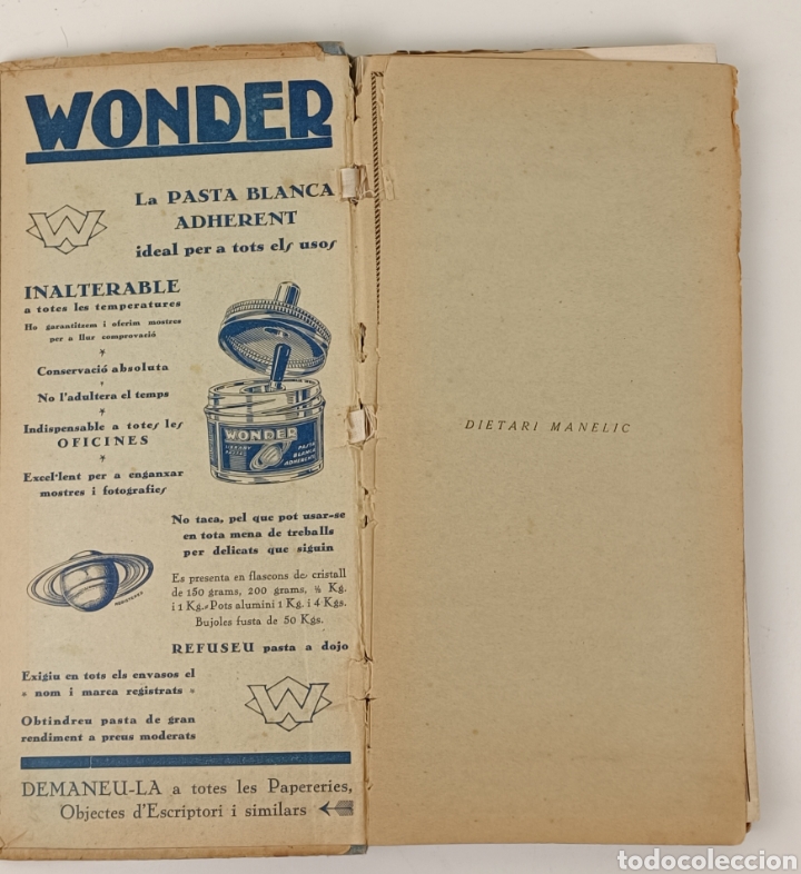 Libros antiguos: DIETARI MANELIC DE 1931. Ref:CE - Foto 4