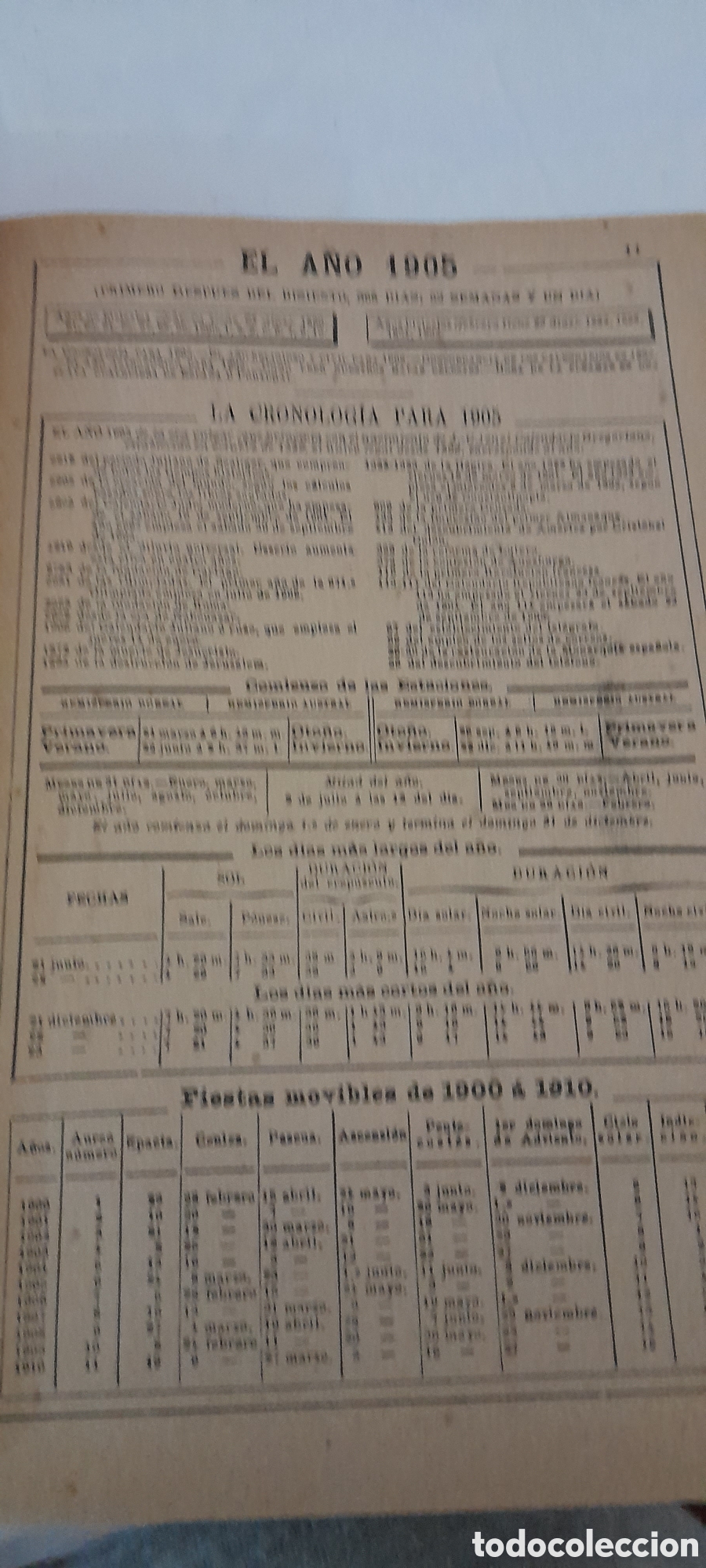 Libros antiguos: Almanaque 1905 Bailly-Bailliare - Foto 2